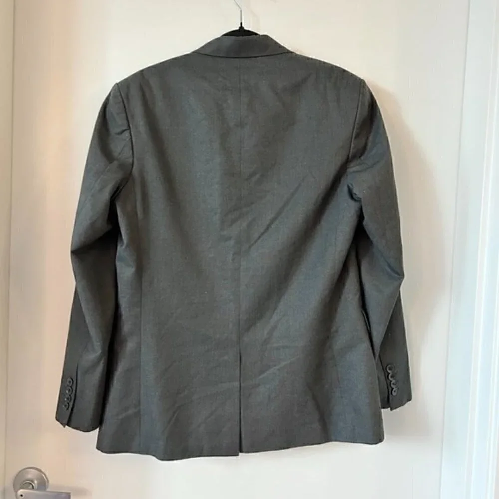 Calvin Klein Men's Dark Gray Wool Blend Double Button Blazer Jacket Size M